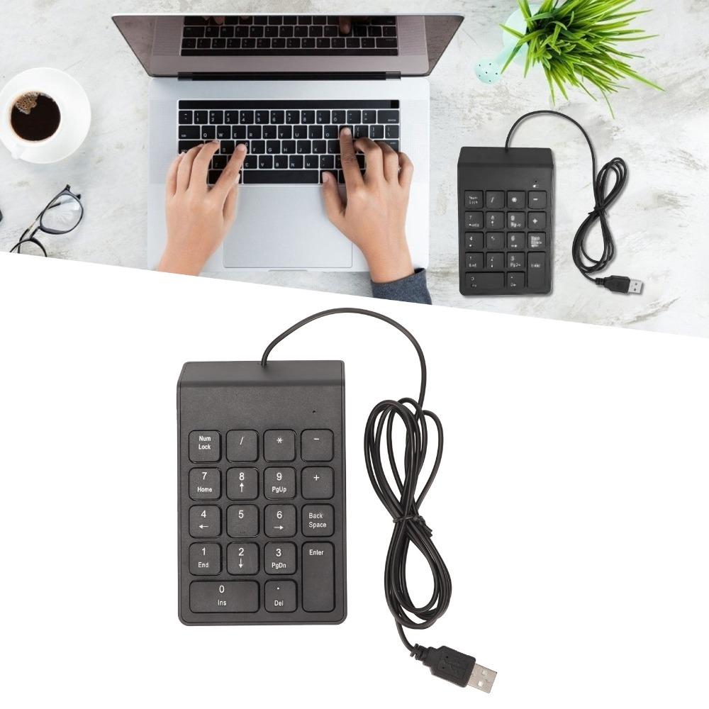 1PCS/2PCS 18 Keys Wired Number Pad Easy Installation Numeric Keypad Financial Accounting