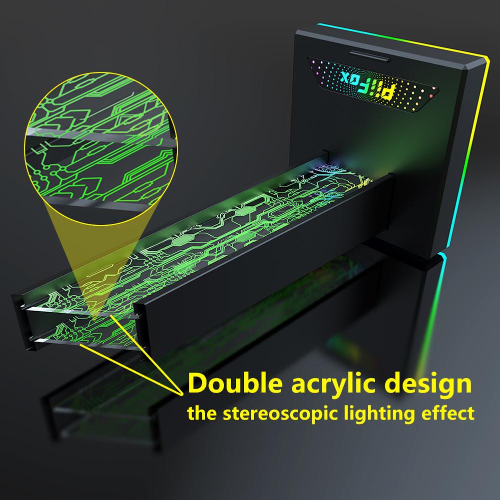 RGB Подставка для Наушников 10 Режимов Освещения Двойной USB-порт Сенсорная Панель Освещения для Всех Наушников Игроков Стенд для Игрового ПК