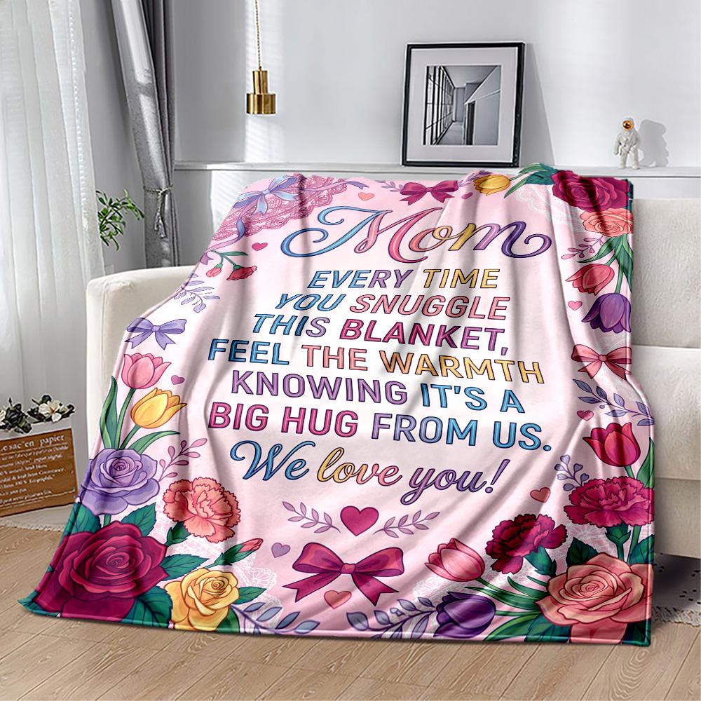Love In Every Stitch Flannel Blanket-Soft and Suitable for Sofas,Beds,Offices,Travel,All Seasons,Great Gift for Holidays and Birthdays.