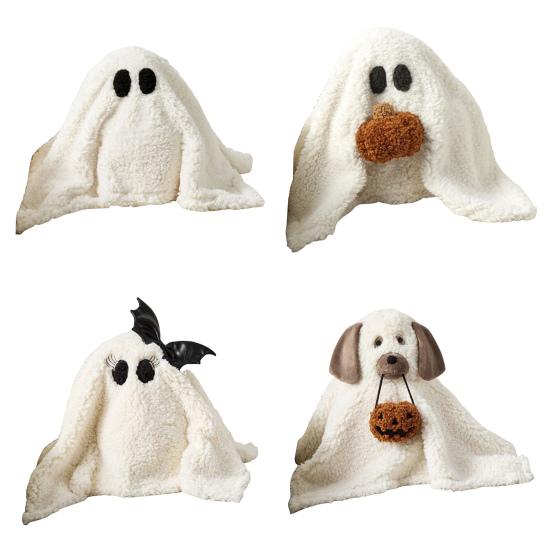 Плюшевая игрушка Призрак на Хэллоуин Мягкая 3D подушка-призрак с тыквой/летучей мышью для детей и взрослых Подарки для вечеринки на Хэллоуин