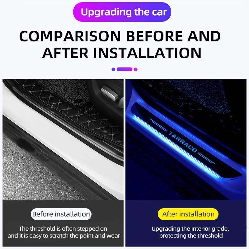 Custom Wireless LED Car Pedal Light Sill Pathway Welcome Scuff Light for SEAT Ibiza Leon Arona Ateca Arosa Exeo Tarraco