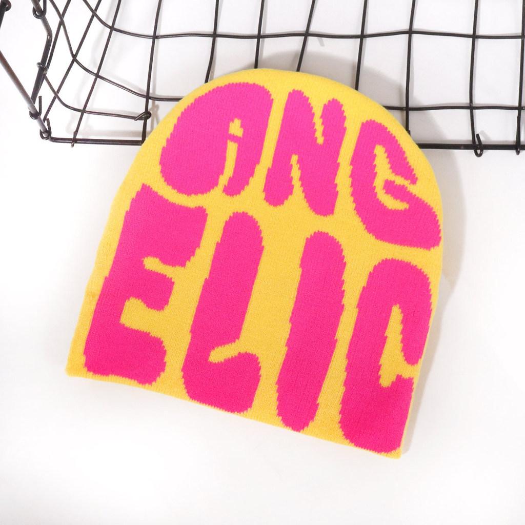 Letter Pattern Fashion Women Casual Warm Knitted Hat For Autumn And Winter