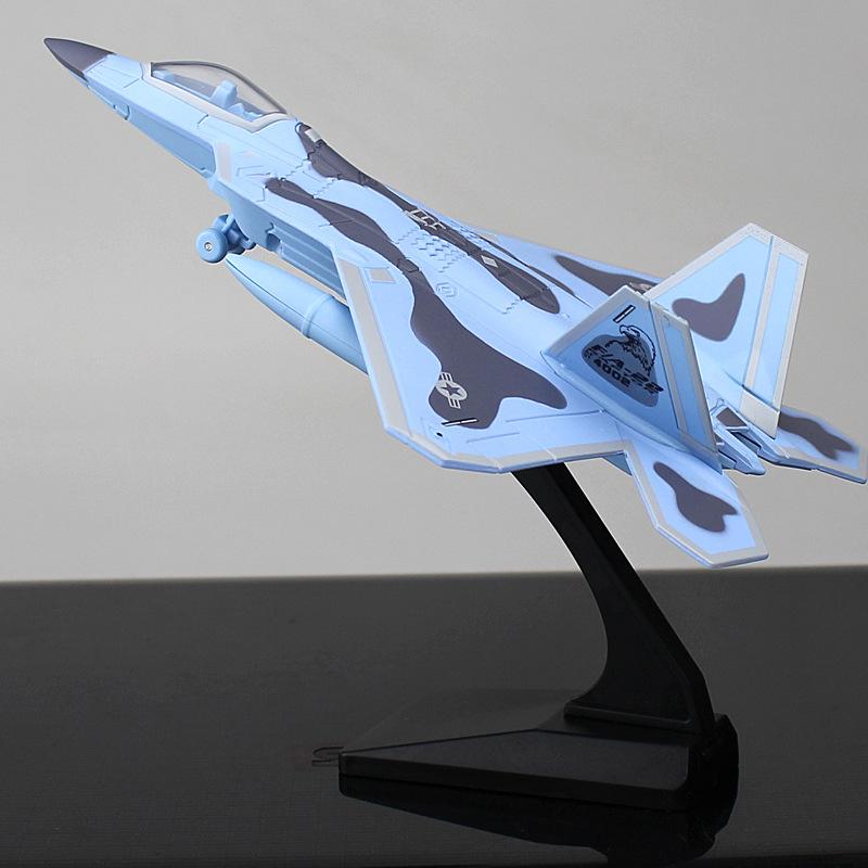 Игрушка F22 Сплав Истребитель Авиация Военный Самолет Игрушка Подарок со Звуком и Светом