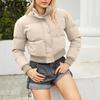 BITCED Autumn/Winter Women's Short-Length Cotton Coat Long-Sleeved High-Neck Thermal Jacket Loose-Fit Casual Cotton Jacket Puffer Coat