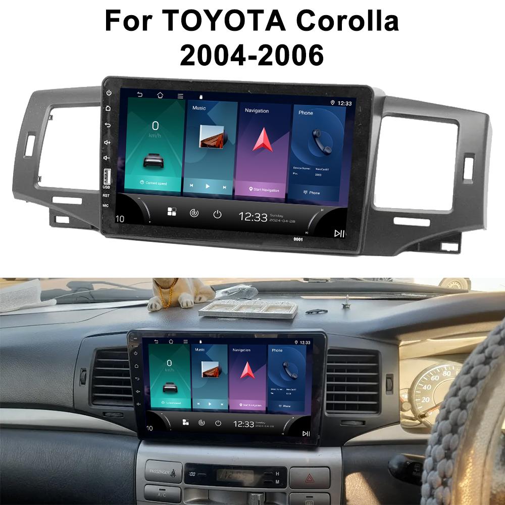 Автомобильный Carplay IPS Для TOYOTA Corolla 2004-2006 Android Радио Авто GPS Навигация Мультимедиа Видео Стерео Плеер 4G BT 2din DVD
