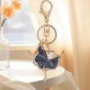1шт кулон в виде балерины, элегантные ключи, аксессуары для автомобилей, изысканный хрустальный брелок, модный цинковый сплав, балерина, брелок со стразами