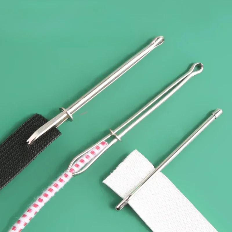 Зажимы для одежды из нержавеющей стали, швейные инструменты для самостоятельного шитья, эластичная лента, дырокол, нитевдеватель, зажим для эластичной веревки