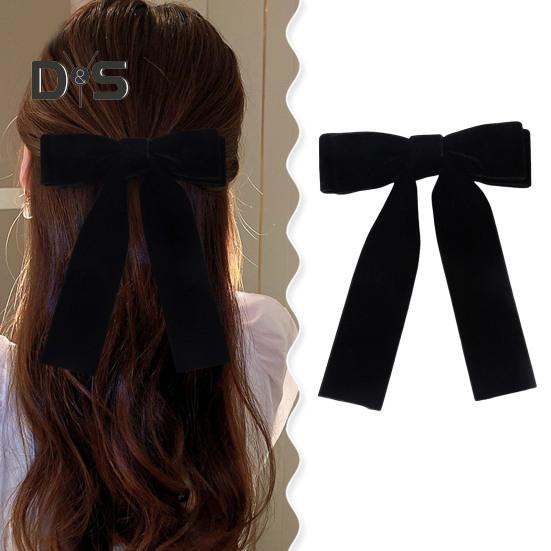 Ribbon Bowknot Decor Hair Pin Anti-slip Hair Clip Headband Scrunchy Ponytail Holder Women Girl Decorative Hair Accessory