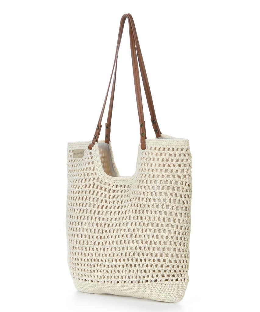 Сумка на плечо The-Abon Beach Deep Square Knit Цвет: Слоновая кость