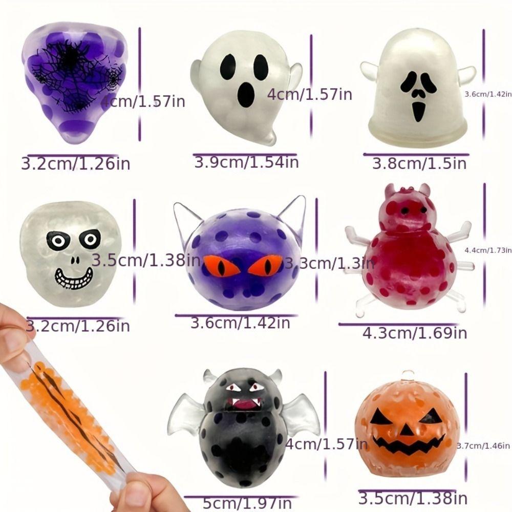Little Ghost Bead Ball Squeeze Toy Prank Toy Water Ball Vent Ball Halloween Gift   Party Favors