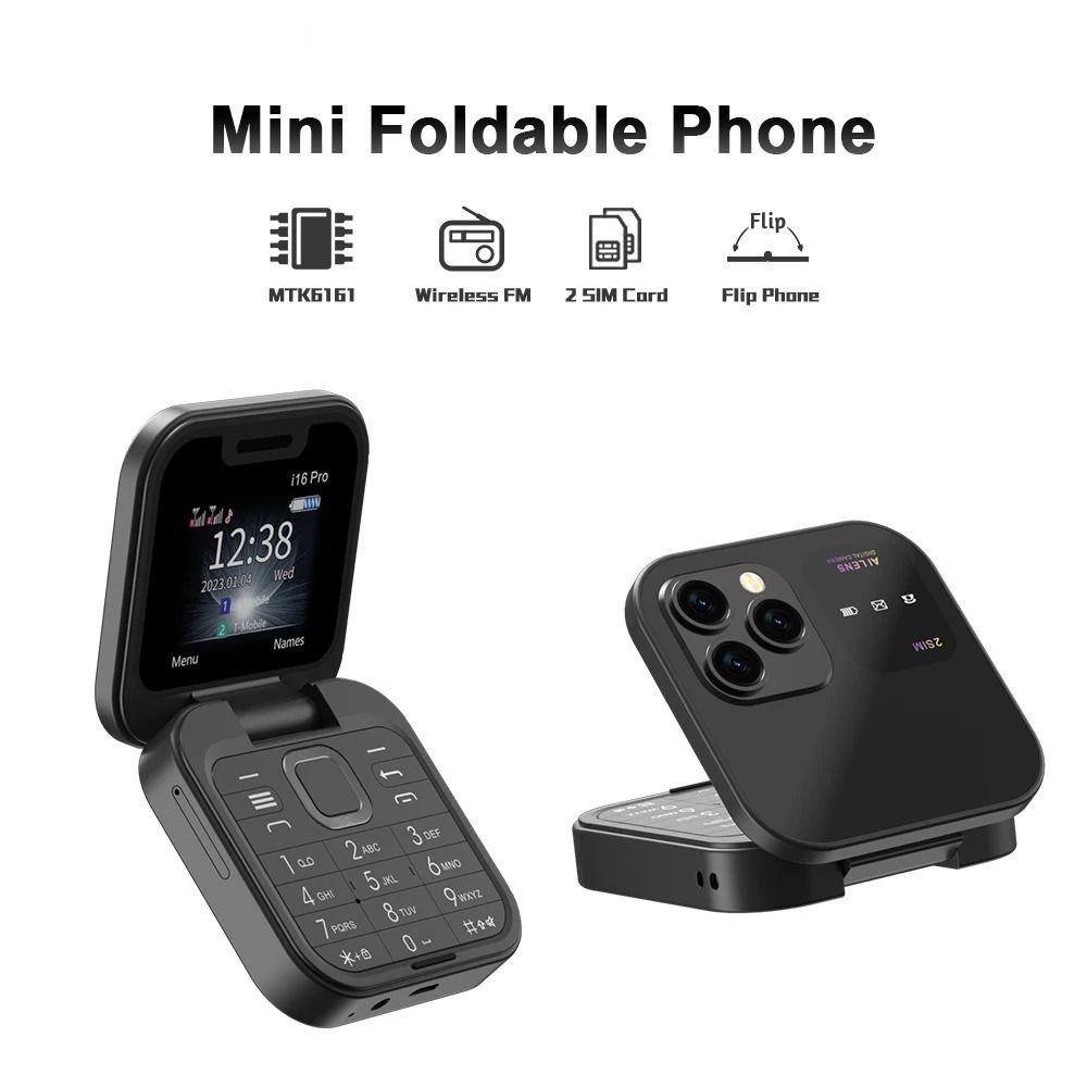 I16Pro Мини-раскладной мобильный телефон 2SIM-карты Женский раскладной мобильный телефон Маленький раскладной мобильный телефон