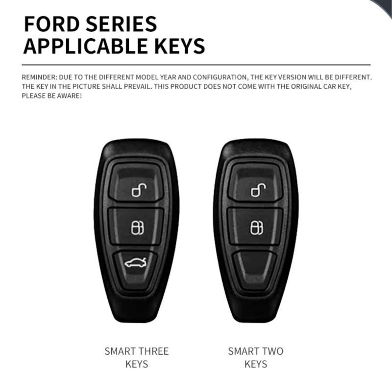 Car Key Fob Case Full Cover Protector Remote Shell Holder For Ford STLine Fiesta Focus 3 Mondeo Smart Remote Keyless Accessories