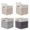 Large Capacity Linen Fabric Storage Basket Side Handles Toys Sorting Box  Desktop