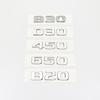 For Mercedes Benz Brabus C W203 W204 W205 Coupe Car Trunk Badge Logo Sticke Letters B20 B30 D30 450 650 ABS Emblem Chrome Silver