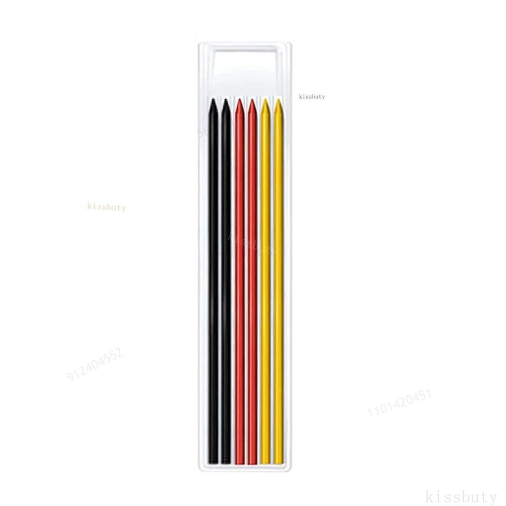 Long Head Nib Deep Hole Woodworking Metal Solid Carpenter Mechanical Pencil Set with Sharpener Construction Marking Scriber Tool