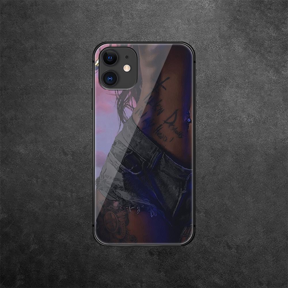 Чехол для телефона из закаленного стекла с изображением сексуальной девушки-татуировки для iPhone Xiaomi Mi Samsung Galaxy Redmi Note AS 13 14 15 22 23 24 5G Pro Plus Max Fe Ultra