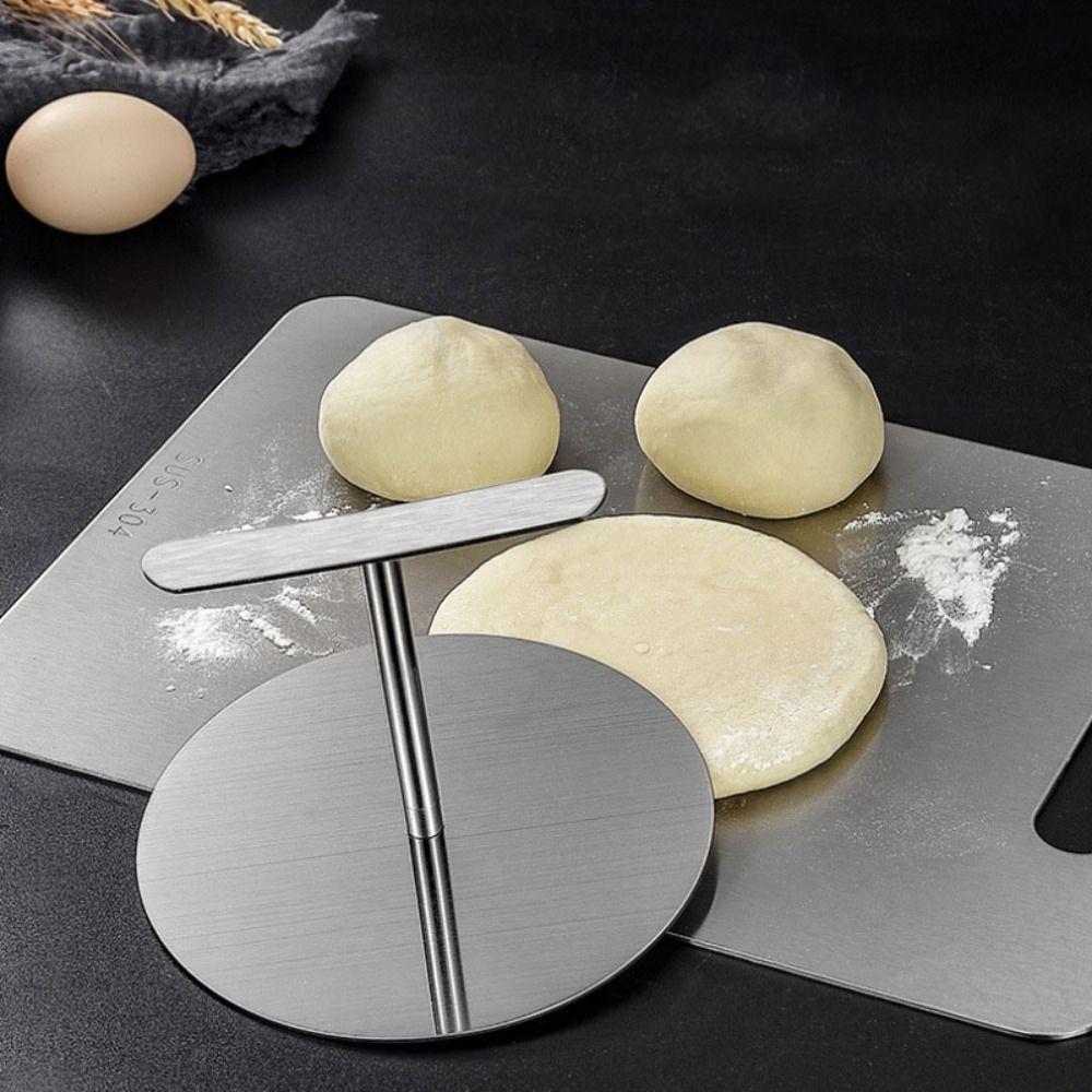 Stainless Steel Dough Presser Handheld Hamburger Meat Pressing Tool Household Patties Smasher Pie