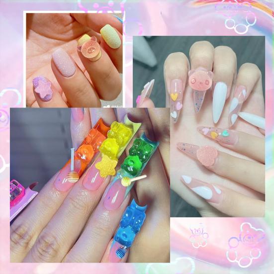 1 Set 3D Nail Art Charm Assorted Mini Acrylic Nail Design Jewelry Resin Charm DIY Crafts Nail Decoration Accessories