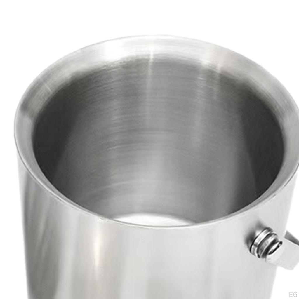 Ведро для льда с шампанским сохраняет напитки холодными с металлической изоляцией и крышкой для семейных вечеринок в баре