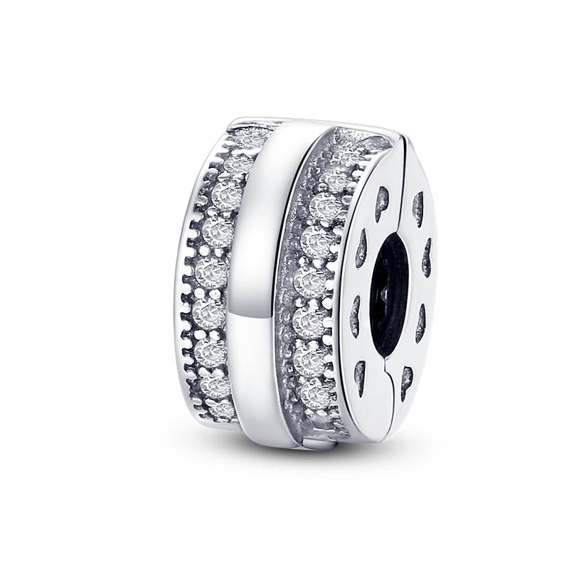 Новые бусины-подвески из стерлингового серебра 925 пробы с геометрическими линиями подходят для оригинального браслета своими руками для изготовления ожерелий с подвесками для женщин