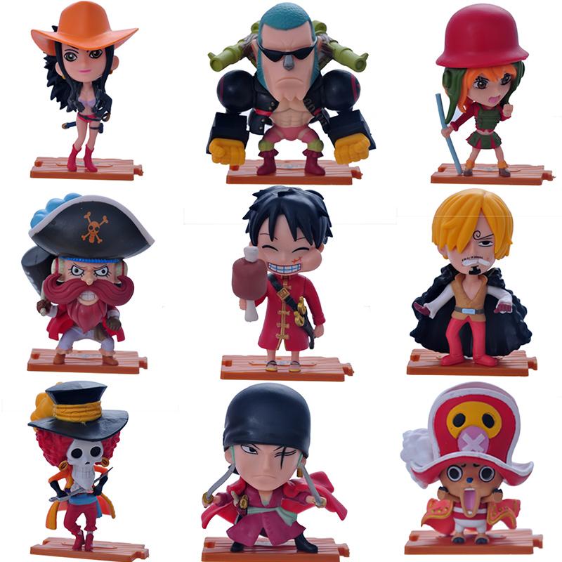 1Set Anime One Piece Figure Luffy Hancock Wedding Dress Series WCF Ace Zoro Nami Marco Collection Dolls Toys for Children Gifts