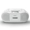 Sony AUX CD Radio Cassette Recorder FM White W CFD-S70 FM/AM/Wide Compatible, Recordable, CFD-S70