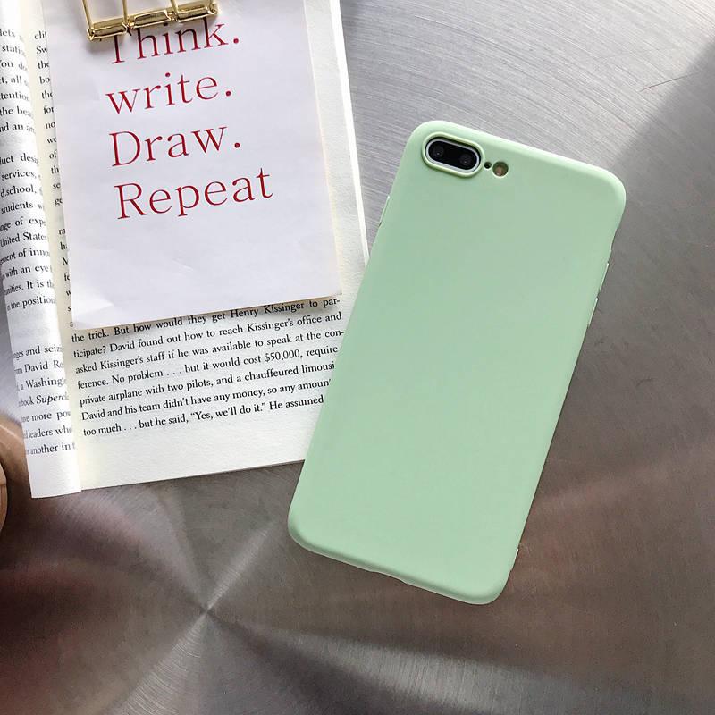 Чехол для телефона iPhone 11, простой однотонный чехол ярких цветов для iPhone 11Pro X XR XS Max 6 6s 7 8 Plus 5 5s SE SE 2020, новинка 2, 2 силиконовых мягких задних чехла из ТПУ