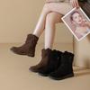Ретро обувь, Универсальные повседневные модные ботинки для женщин, Осенне-зимние ботинки нового стиля для женщин