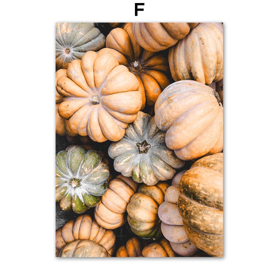 Осенний холм, лесная дорога, цветок тыквы, настенная живопись на холсте, постеры на скандинавскую тему и принты, современные картины для декора гостиной