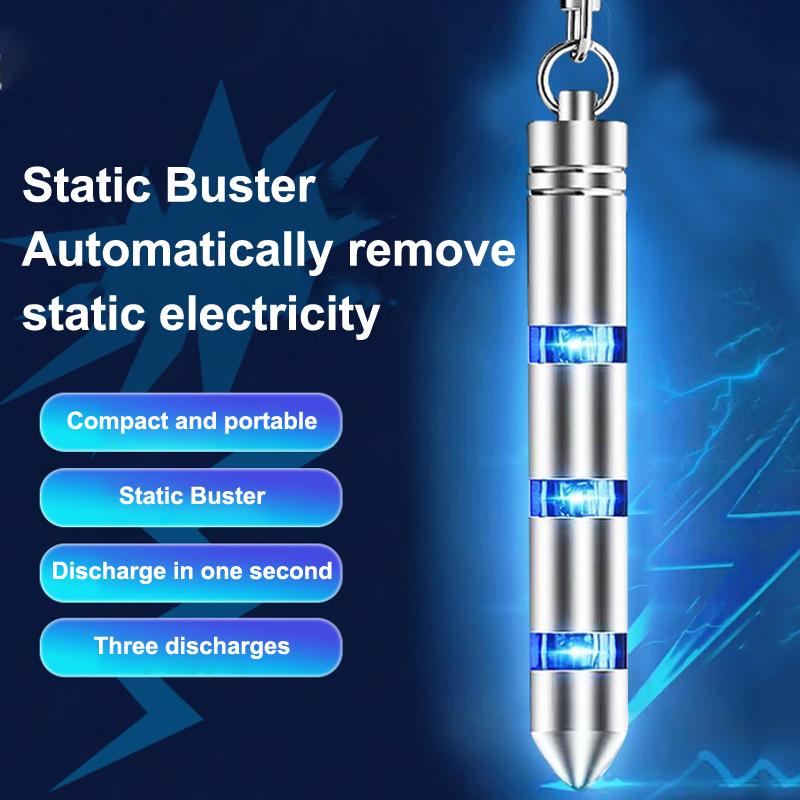 Portable Car Anti-Static Keychain Static Rod Electrostatic Discharger Antistatic Rod Keyring Car Supplies Car Accessories