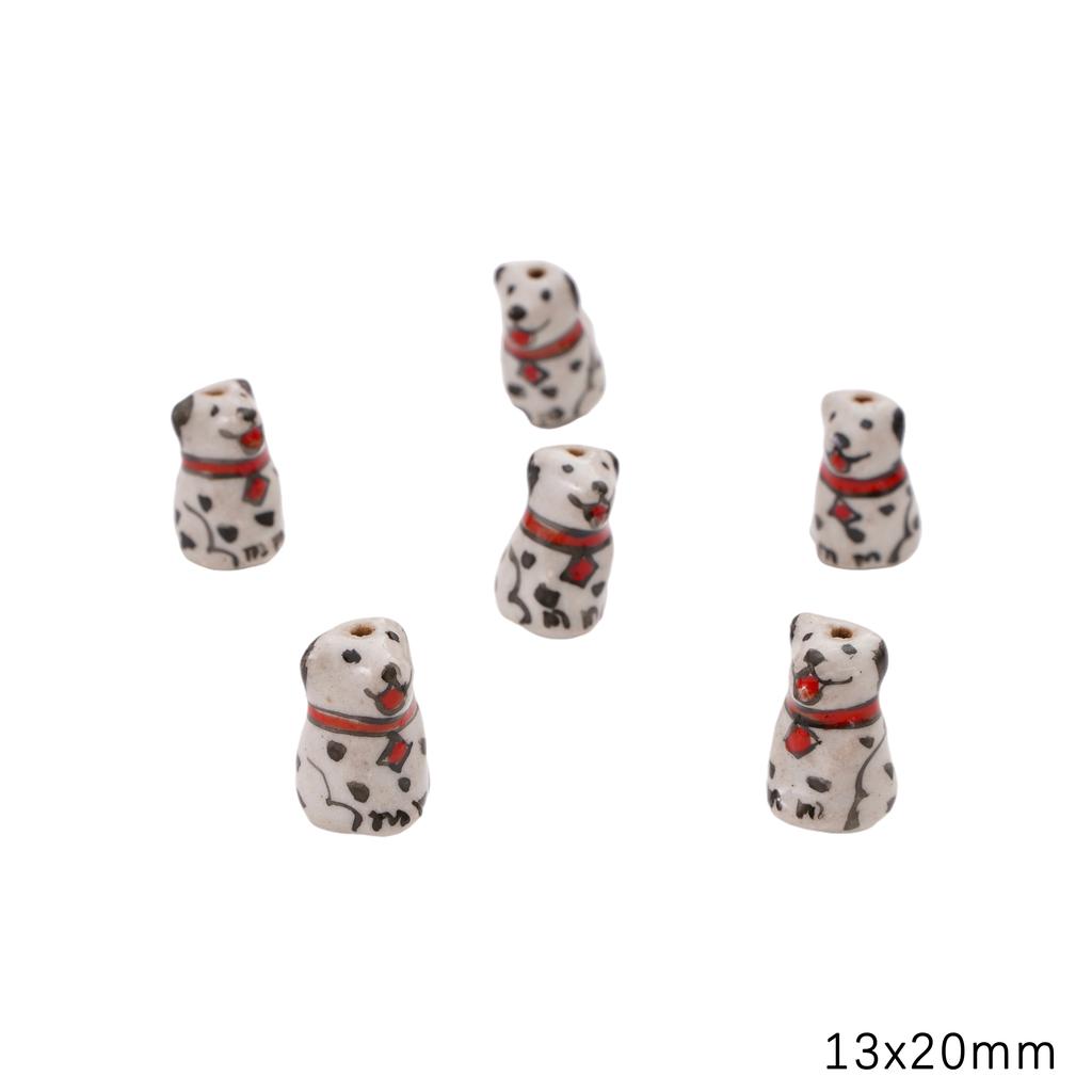 Керамические расписные бусины Собака Лиса Интервальные Рассыпные бусины для DIY Браслетов Ожерелий Изготовления Ювелирных Изделий