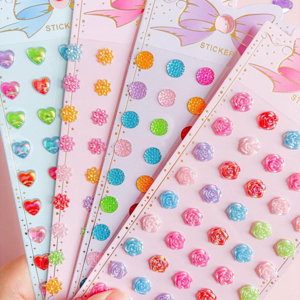 Детские наклейки-кристаллы с драгоценными камнями для DIY - Фигуры с бриллиантами ручной работы для макияжа и украшения для девочек