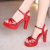 2025 Sexy High Heels New Women Pumps Women Wedding Shoes Super High Heel Ladies Shoes Open Toe Gladiator Women Sandals 32-43