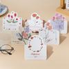10 шт. Изысканная DIY Декорация Серия Букетов Открыток Поздравительная Карточка Сообщение «Спасибо» Приглашение Складывающееся День Матери