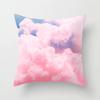 Pink Sky Cloud Peach Leather Velvet Pillowcase Sofa Office Pillow Cushion Cover