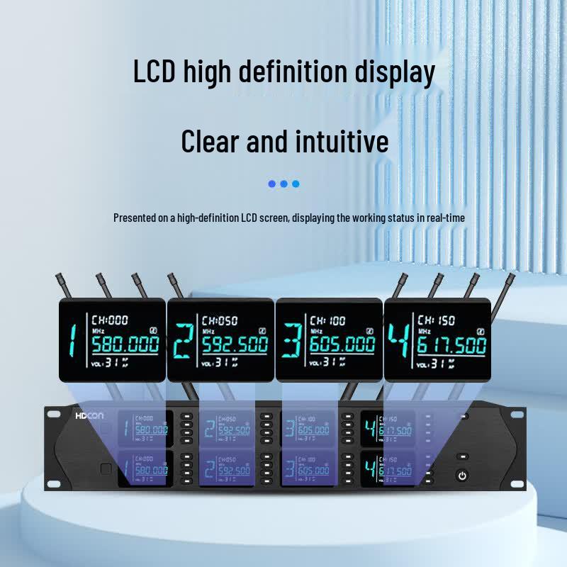 HDCON HT-D880S9 Ручная UHF Беспроводная Микрофонная Система 1-на-8 (Китайская версия)