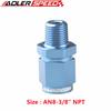 Прямой фитинг топливной системы AN3 AN4 AN6 AN8 Внутренняя резьба на 1/4NPT 1/2NPT 1/8NPT 3/8NPT 3/4NPT Наружная резьба Поворотный адаптер Фитинг Алюминиевый