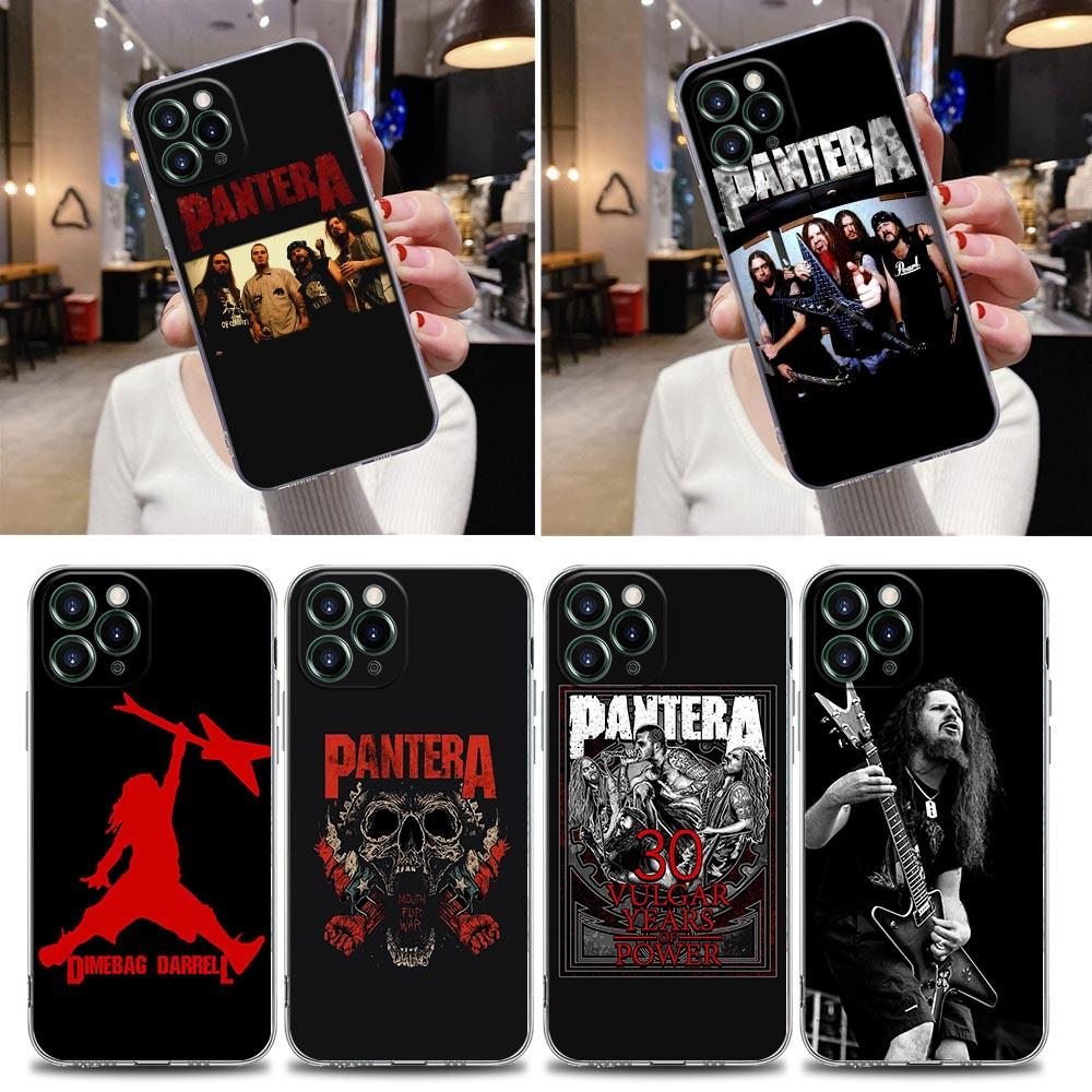 Прозрачный чехол для iPhone 16 15 14 13 12 11 Pro Max Mini Xs XR 8 Plus Dimebag Pantera Рок-группа Даррелл Чехол для iPhone 16 Pro