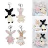 Cute Plush Rabbit Keychain Cartoon Doll Toy Big Ear Rabbit Pendant Keyring for Women Couple Bag Ornament Car Key Chain