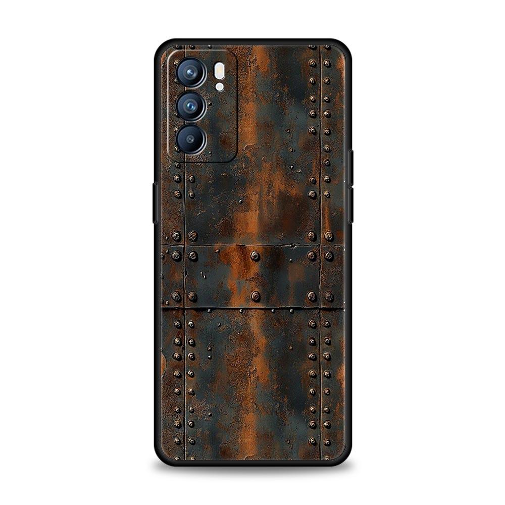 Винтажный индустриальный стиль Ржавый чехол для телефона Для Oppo Reno 13 12 11 10 7 F Find X5 X6 A98 A80 A79 A78 A57 A54 A31 A17 Pro Мягкий ТПУ