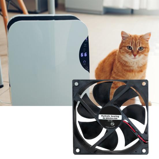 12025 Вентилятор охлаждения Эффективный большой поток воздуха Пластиковый втулка подшипника Бесщеточный вентилятор радиатора постоянного тока для очистителя воздуха