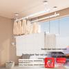 Manual Hand-Crank Double Rod Clothes Drying Rack for Balcony