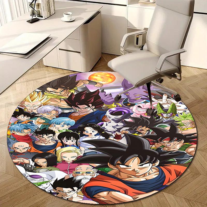 1pc Dragon Ball1 Design Printed Area Round Carpet for Bedroom Living Room Home Decor Rugs Mat Non Slip Mat Rug for Bedside