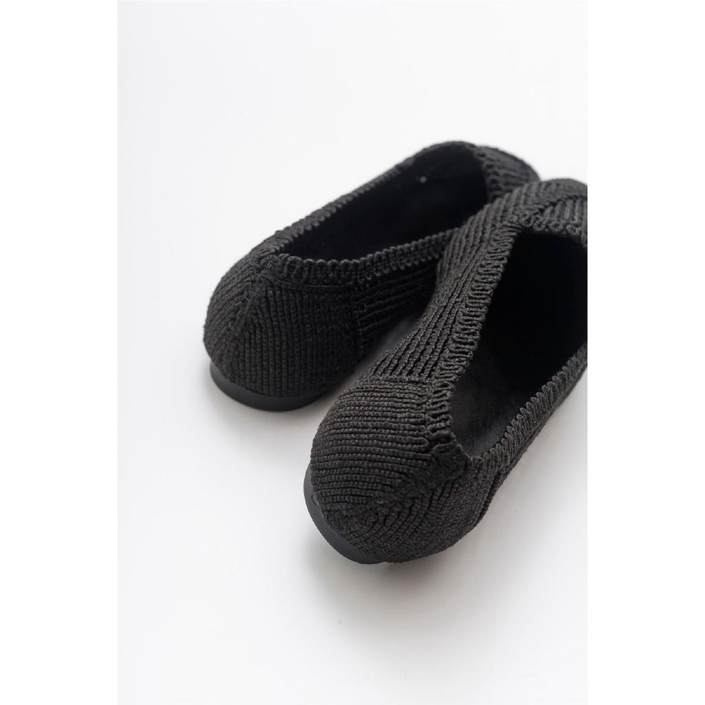 Женские кремовые вязаные балетки