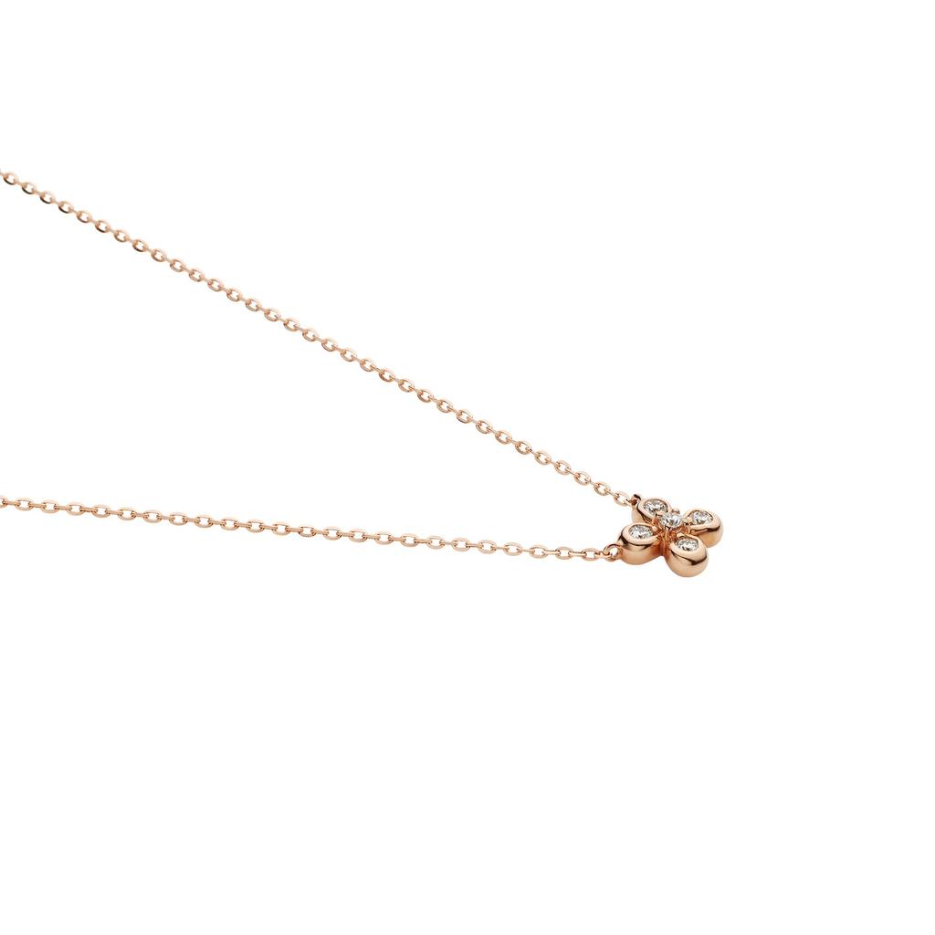 Ожерелье из розового золота K18 с бриллиантами и цветком AGAN652940DI [Vendome Aoyama] [Официально]