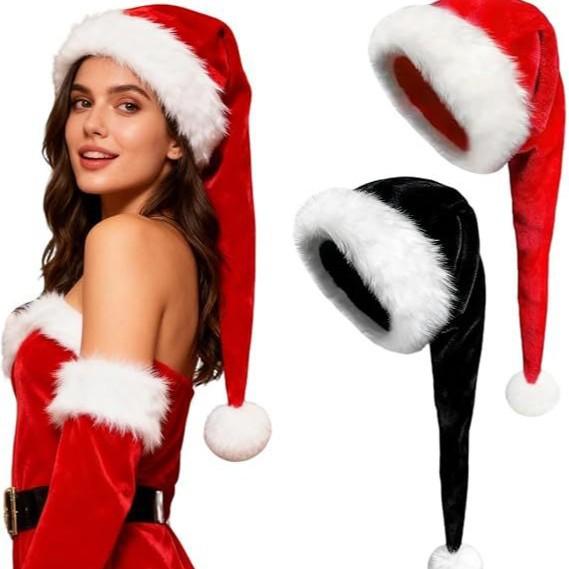 Extra Long Plush Christmas Hat Holiday Decoration