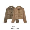 Araltay New Arrival Fashion Style Women's Clothing Fashionable All-Match Suede Effect Short Jacket 4968224