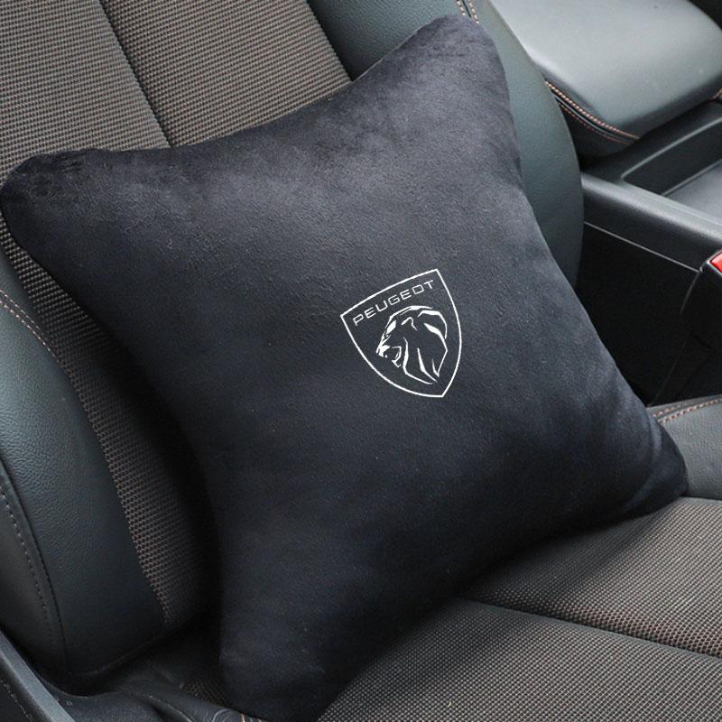 Car Seat Neck Pillow Leather Headrest Lumbar Waist Support for Peugeot 2008 3008 307 308 206 207 208 407 508 5008 106 107 Rifter