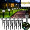 12pcs Led Lawn Lamp Solar Pathway Lights Landscape Waterproof Outdoor Yard Buried Decoration Night Lights Garden Floor Lamp
