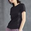 Women Gym Tees Breathable Quick Dry Mesh Short Sleeve Sports T-shirts For Female Yoga Tees Solid Simple Fitness Wear Girls Casual T-shirts Active